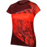 Endura Women's Singletrack Dots T, Limited Edition Hi-Viz Coral