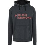 Black Diamond Stacked Logo Hoody Mens Black Heather