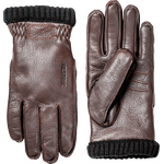 Hestra Deerskin Primaloft Rib Dark Brown