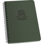 Rite in the Rain Side-Spiral Notebook Journal, 12x18cm (Custom Logo) Green