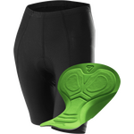 Löffler Bike Short Tights Basic Womens Black w/ Green seat pad (999)
