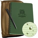 Rite in the Rain 973 Side Spiral Kit Green Notebook / Tan cover