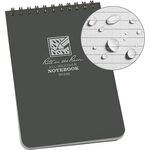 Rite in the Rain Top Spiral Notebook 4" x 6" Grey