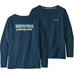 Patagonia Long-Sleeved Pastel P-6 Logo Responsibili-Tee Womens Crater Blue