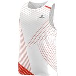 Salomon Sense Aero Tank Mens White/Goji Berry