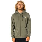 Rip Curl D'Ams Zip Thru Hood Mens Dusty Olive