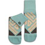 On Mid Sock Womens Sea/Rose Brown