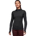 Black Diamond Solution 150 Merino Baselayer 1/4 Zip Hoody Womens Black