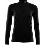 Aclima Lightwool Zip Shirt Womens Jet Black