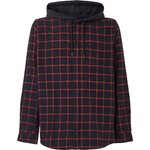 Oakley Hooded Button Down Mens Black/Red Check