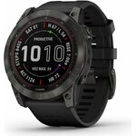 Garmin Fenix 7X Sapphire Solar Carbon Gray DLC Ti w/Black