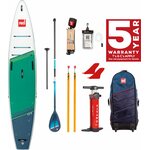 Red Paddle Co 13'2" x 30" Voyager+ Touring package Green / White with Hybrid Tough Paddle