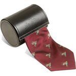 Alan Paine Ripon Silk Tie Duck Design Bordeaux