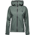 Black Diamond StormLine Stretch Rain Shell Womens Laurel Green