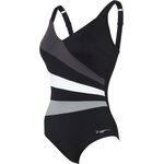 Zoggs Wrap Panel Adjustable Classic Back One Piece Black/Grey