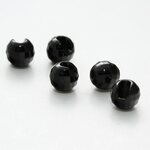Ikon Slotted Diamond Tungsten Beads, 20 kpl Black