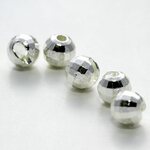 Ikon Slotted Diamond Tungsten Beads, 20 kpl Silver