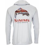 Simms Tech Hoody Artist Series - Trout Logo Flame/Sterling