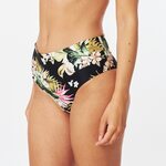 Rip Curl On The Coast Roll Up Good Bikini Pant Black