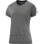 Salomon Cross Run Graphic Tee Womens Black / Heather / White