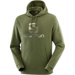 Salomon Outlife Logo Summer Hooded Pullover Unisex Olive Night