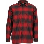 Simms Coldweather Shirt Auburn Red Buffalo Blur Plaid