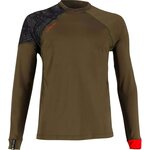 AquaLung Xscape Rashguard Loose Fit Long Sleeve Mens Dark Olive / Red