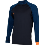 AquaLung Rashguard Slim Fit LS Mens Black Chine / Blue