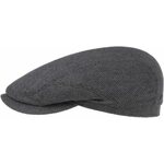 Stetson Driver Cap Silk Dark Grey Herringbone