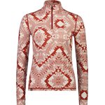 Mons Royale Cascade Merino Flex 200 1/4 Zip Womens Retro Red Nordtek