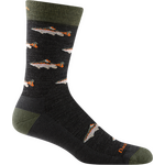 Darn Tough Spey Fly Crew Lightweight with Cushion Merino Mens Charcoal