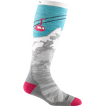 Darn Tough Yeti Over-the-calf Midweight Ski & Snowboard Sock Womens Aqua