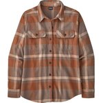 Patagonia Long-Sleeved Organic Cotton MW Fjord Flannel Shirt Womens Comstock: Dusky Brown