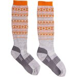 Varg Wool Sport Sock Womens Grey with Pink & Orange