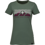Black Diamond SS Rise and Climb Tee Womens Laurel Green