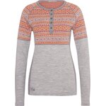 Varg Blanktjärn Wool Jersey Womens Winter Grey with Orange & Rose