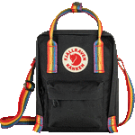 Fjällräven Kånken Rainbow Sling Black / Rainbow Pattern (550-907)