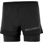 Salomon Cross 2in1 Shorts Mens Deep Black