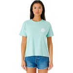Rip Curl Wettie Icon Relaxed Tee Womens Light Aqua