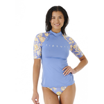 Rip Curl Oceans Together UPF 50+ SS Top Womens Blue