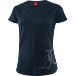 Löffler Printshirt Bicycle Merino-Tencel Womens Dark Blue