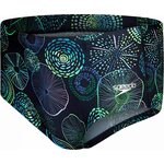 Speedo 17cm Club Training Allover Digital Brief Mens Green / Miami Lilac