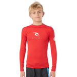 Rip Curl Corps LS Rash Vest Boy Red