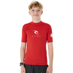 Rip Curl Corps SS Rash Vest Boy Red