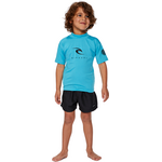 Rip Curl Corps SS Rash Vest Kids Boy Blue
