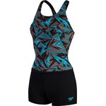 Speedo Hyper Boom Tankini Womens Black / Bolt / Dove Grey