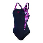 Speedo Hyper Boom Splice Muscleback Womens True Navy / Berry / Miami Lilac