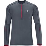 Salomon Trail Runner LS Zip Tee Men's Dark Cloud