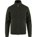 Fjällräven Övik Zip Cardigan Knit Mens Dark Olive (633)