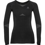 Odlo Fundamentals Performance Warm BL Top Crew Neck Long Sleeve Womens Black - Odlo Graphite Grey